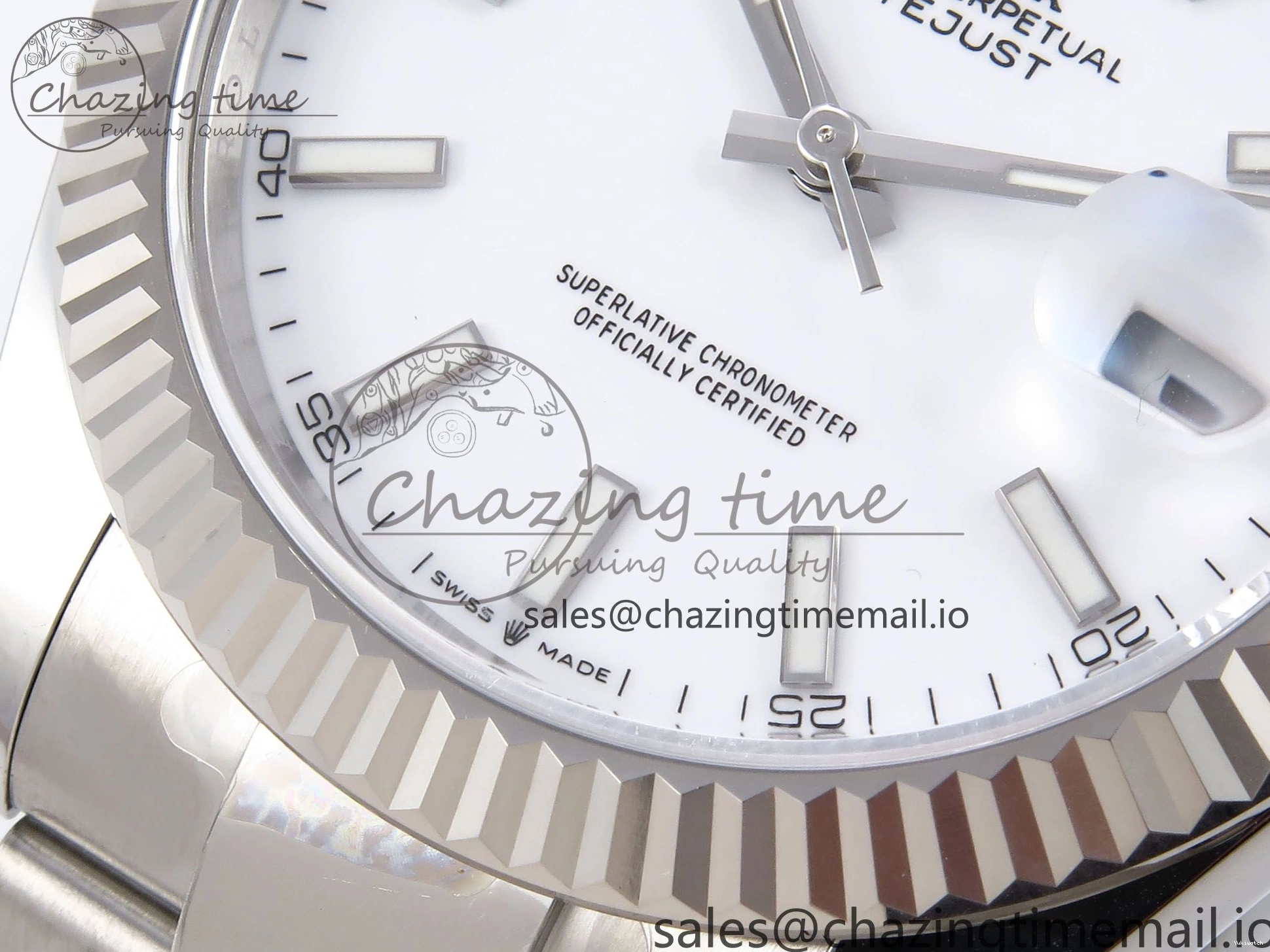 DateJust Dial on White Best 126334 41 Stick A3235 EWEF Bracelet Edition Oyster 0417